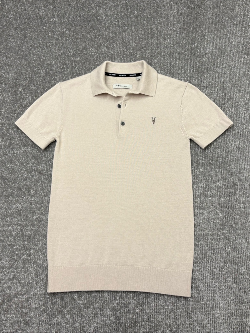 All Saints Knit Short Sleeve Polo Sweater Boys Size 12-13 Wool Blend
